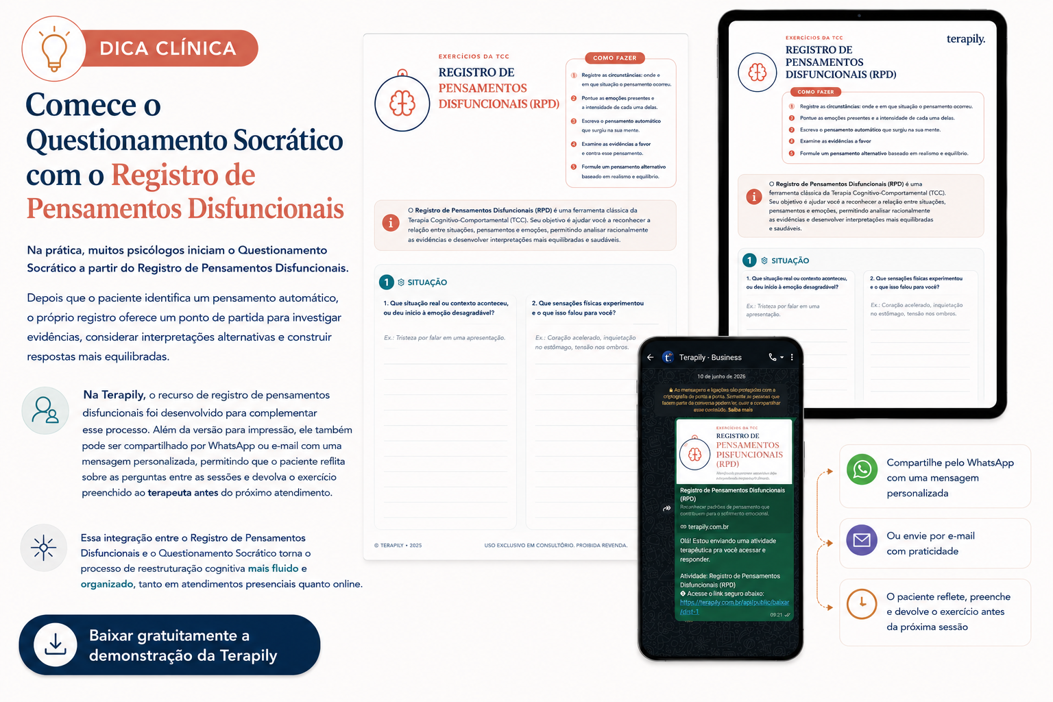 psicoeducação, tcc, como aplicar questionamento socrático na terapia passo a passo