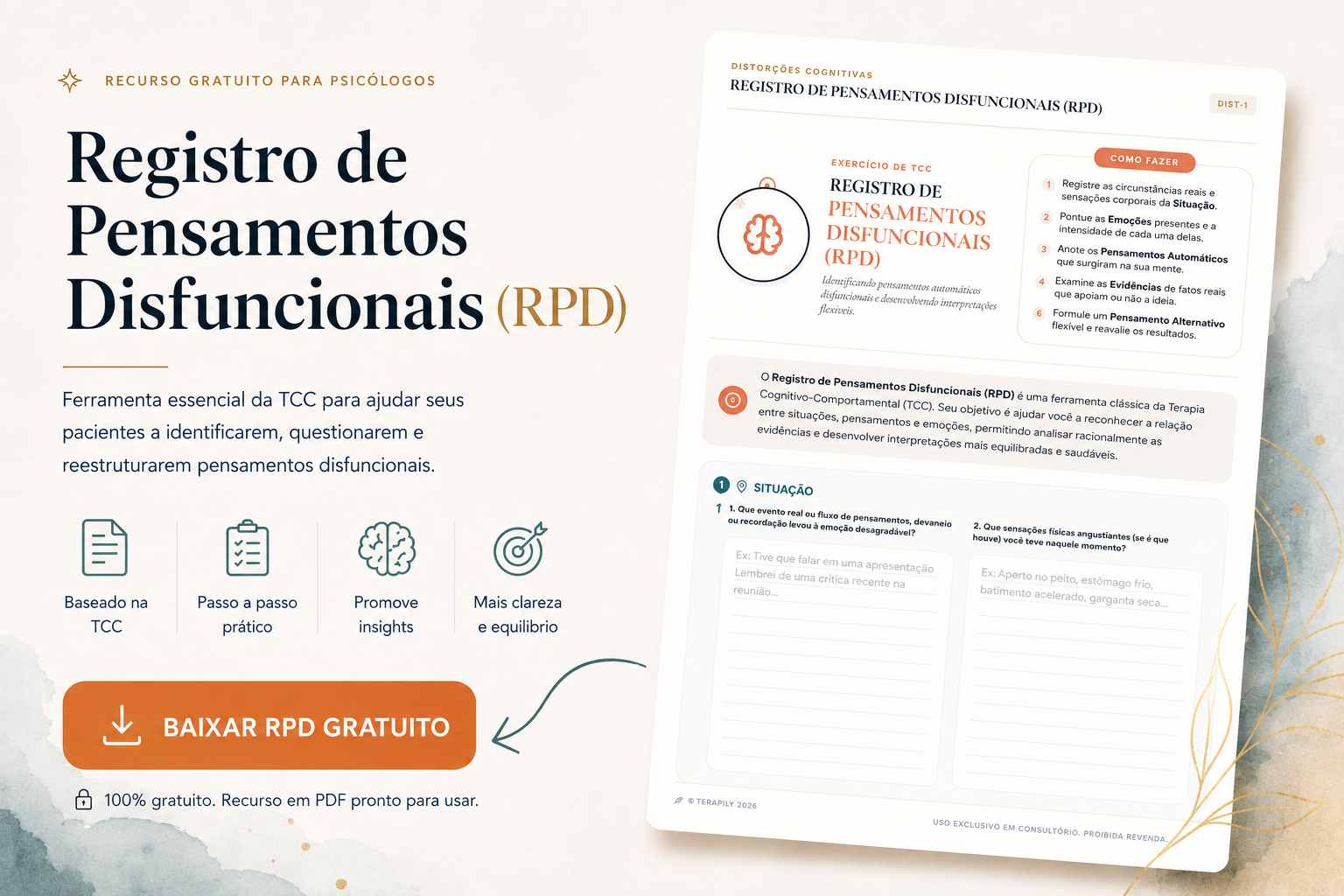 download gratuito rpd registro de pensamentos disfuncionais tcc
